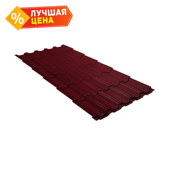 Металлочерепица Grand Line Kvinta plus (Квинта Плюс) 0,45 Drap ST RAL 3005 Красное вино