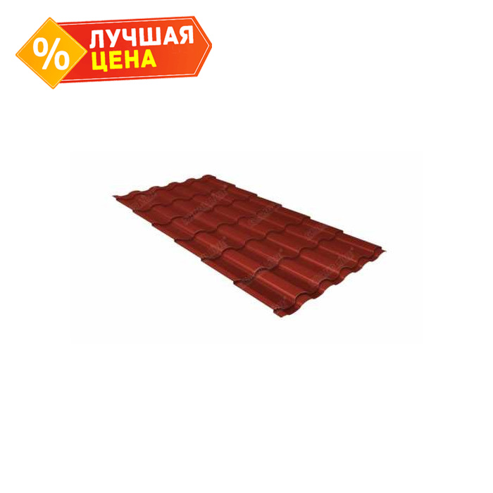 Металлочерепица Grand Line Kredo (Кредо) 0,45 Полиэстер RAL 3009 Оксидно-красный