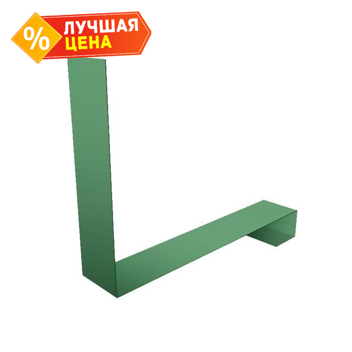 Планка примыкание нижнее к трубе для Кликфальц Pro Grand Line 0,5 GreenCoat Pural BT, matt RR 11 темно-зеленый (RAL 6020 хромовая зелень)