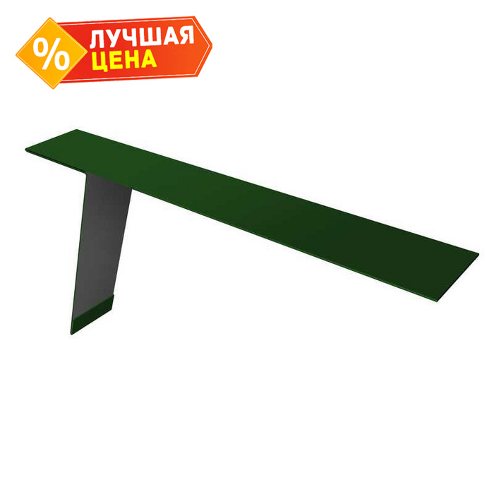 Планка карнизная фальц Grand Line 130х80 0,45 PE с пленкой RAL 6002 лиственно-зеленый