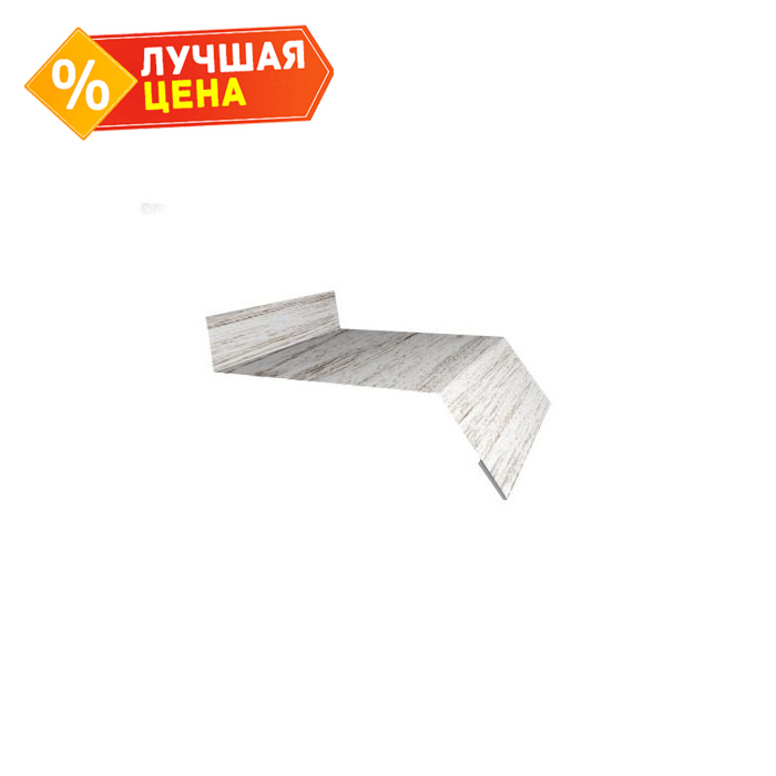 Планка лобовая/околооконная простая 190х50 0,45 Print Elite Snow Wood