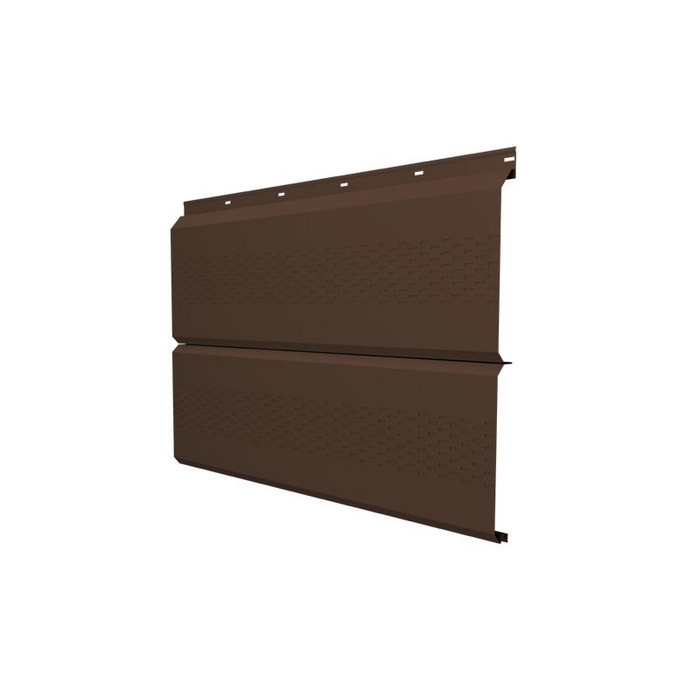 Софит ЭкоБрус с перфорацией 0,345 Grand Line 0,5 Quarzit lite RAL8017 шоколад